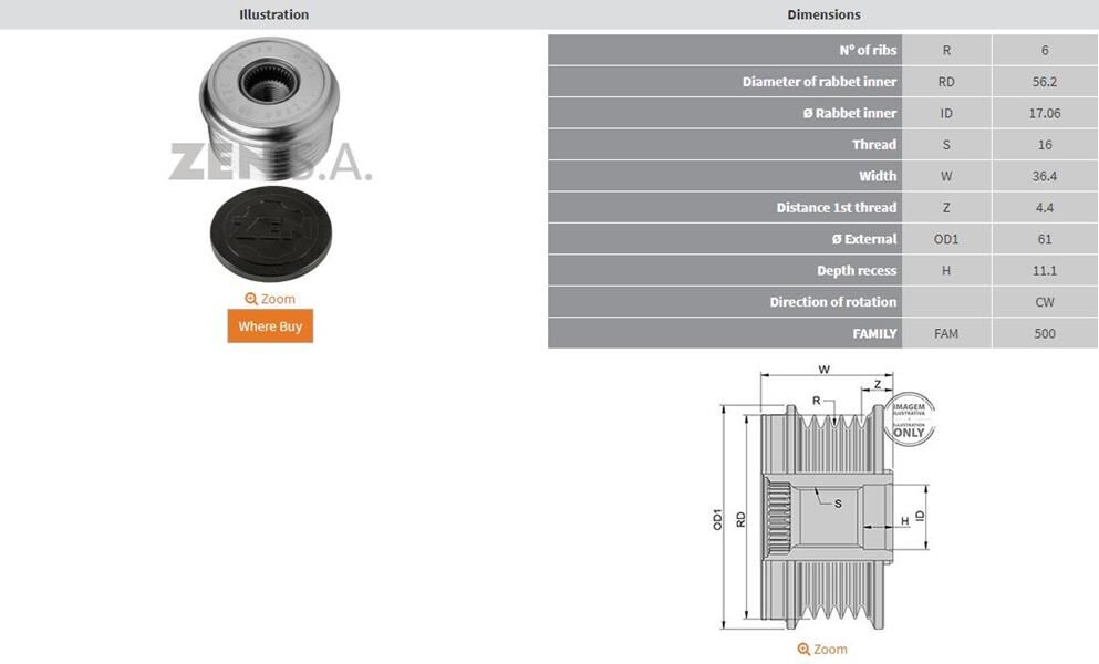 VW GOLF-PARATI-SAVEIRO 6 KANAL | OEM:535003210-KSK-03210