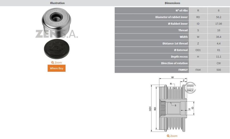 VW GOLF-PARATI-SAVEIRO 6 KANAL | OEM:535003210-KSK-03210