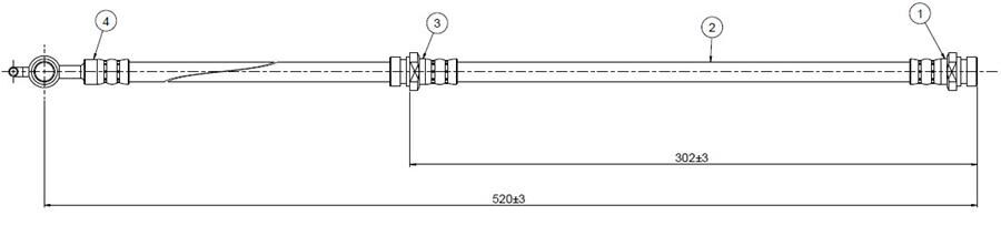 FREN HORTUMU arka Bluebird U11.T12 turbo 83-90 | OEM:46210020000000000