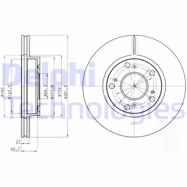 FREN DİSKİ ÇİFTLİ PAKET . DELİKLİ ÖN HONDA CIVIC. CR-Z 06/2001 > 05/2012 | OEM:45251S6M000