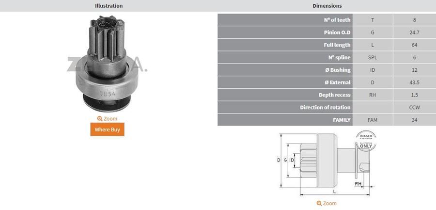 8 DIS DAEWOO DAMAS-RENAULT TWINGO CCW | OEM:10475958