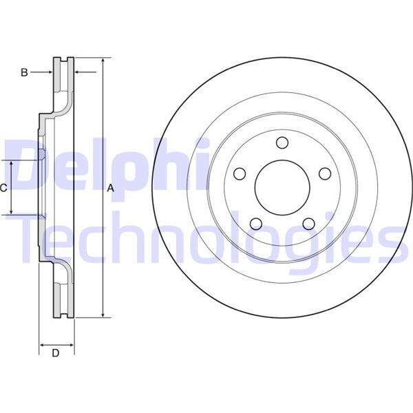 FREN DİSKİ ÇİFTLİ PAKET - BOYALI. DELİKLİ ARKA FORD MUSTANG 01/2015 > | OEM:2080717-2210765
