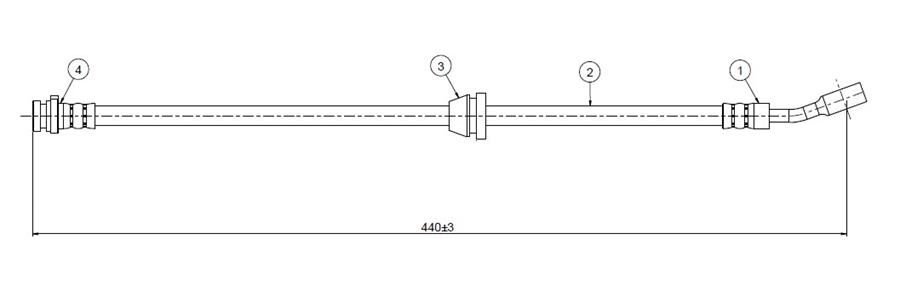 FREN HORTUMU ön Matiz 800 98 | OEM:D96316525