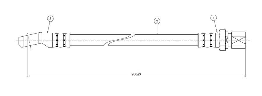 FREN HORTUMU arka YUGO 80-92 | OEM:4256246-4234525-4428541-4299590