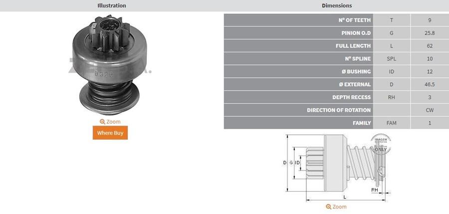 9 DIS BMW-OPEL-RENAULT-SEAT-FIAT | OEM:1006209401-1006209445