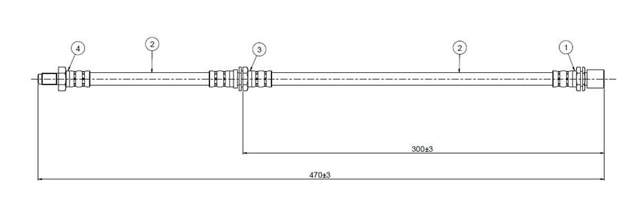 FREN HORTUMU ön Starlet KP60-62 80-85 | OEM:9094702414