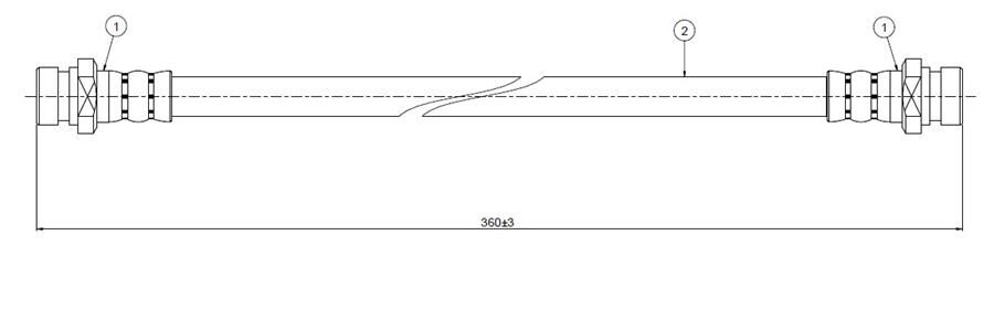 FREN HORTUMU arka L300 L032-39-62 80-92 | OEM:MB150762-MB699986-MR129724