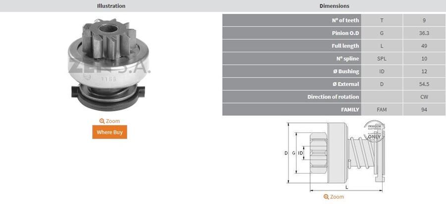 9 DIS NISSAN DATSUN FRONTIER-CHEVROLET BLAZER | OEM:1006209778-F000AL1709