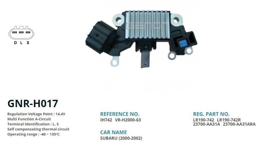 12V SUBARU IMPREZA-LEGACY-OUTBACK-FORESTER L S | OEM:VR-H2000-63-IH742