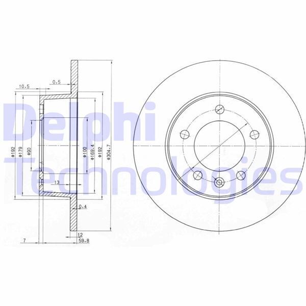 ARKA FREN AYNASI RENAULT MASTER II 00> OPEL MOVANO 00> 305x12x5DL | OEM:7700314107-4403045-4320600QAA