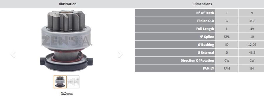 9 DIS LOMBARDINI MARIN | OEM:SDB9683-1006209683-F002G20517-23384