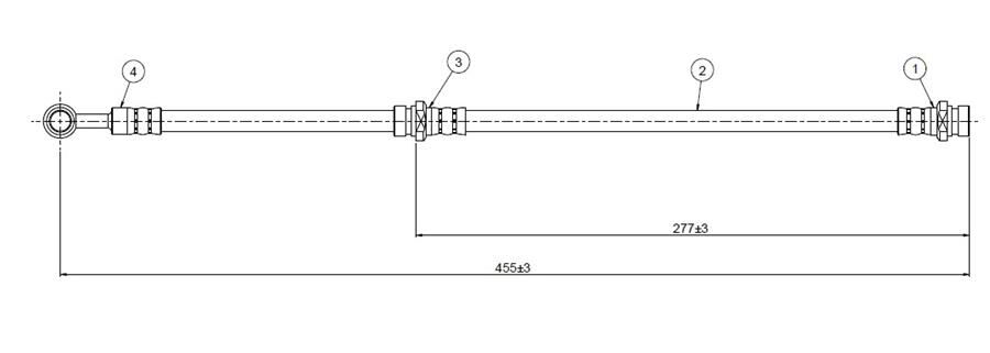 FREN HORTUMU ön Vanette C120 83-87 | OEM:46210G3701
