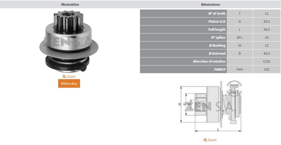11 DIS LADA SAMARA 1.1-1.3-1.5 CCW | OEM:UMD-5599-1006209578-1006209923
