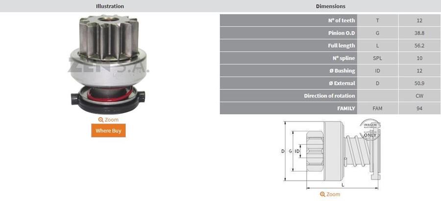 12 DIS CITROEN JUMPER-FORD TRANSIT-LAND ROVER DEFENDER-PEUGEOT BOXER | OEM:1006210205-1006210206