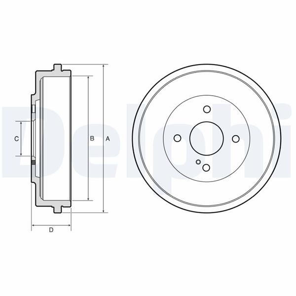 FREN KAMPANASI ARKA FORD B-MAX 12> TOURNEO-TRANSİT COURİER 14>24 Dış: 271mm/ iç: 228mm | OEM:1752037-1763131-1833868-EY161126AA