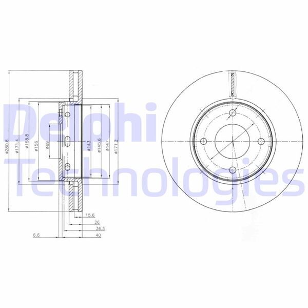FREN DİSKİ ÇİFTLİ PAKET . DELİKLİ ÖN MITSUBISHI // SMART; COLT // FORFOUR 01/2005 > | OEM:4544210312-4605A180