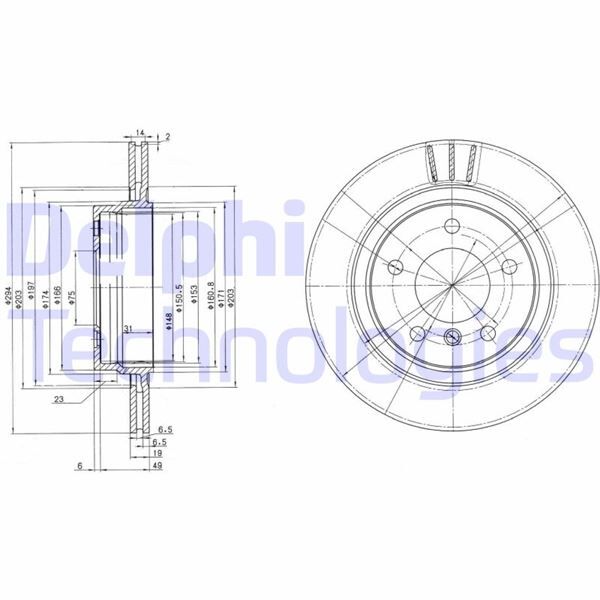 FREN DİSKİ ÇİFTLİ PAKET - BOYALI. DELİKLİ ARKA BMW 320. 323. 325. 328 1998 > | OEM:34211165563-34216855154-94216855154