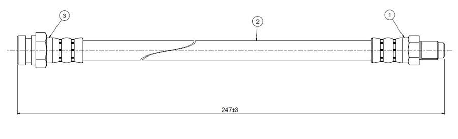FREN HORTUMU ön Pajero II 91-99 | OEM:MB857331-MR129749