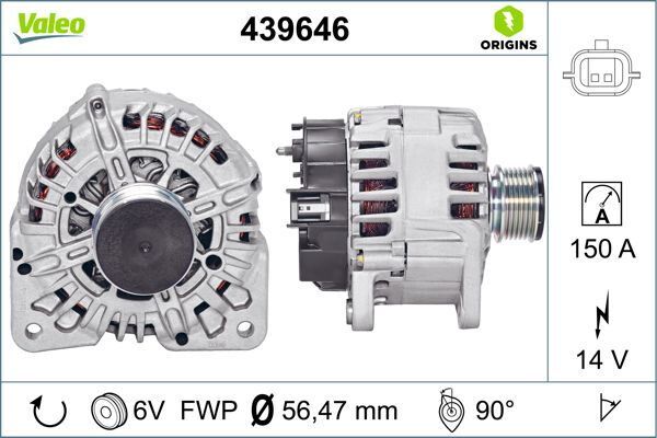 ALTERNATOR 14V 150A RENAULT CLIO III 05>10 CLIO IV 12> FLUENCE 10> KANGOO II 08> LAGUNA III 07>15 MEGANE II 02>08 MEGANE III 09>15 MEGANE IV 16> DUSTER II 17> 1.5dCi | OEM:231000026R