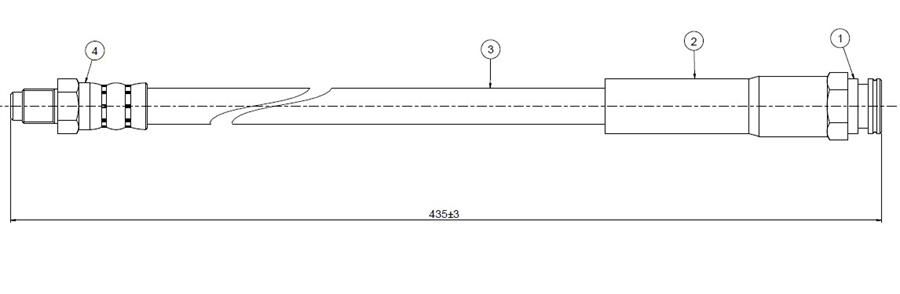 FREN HORTUMU arka Delta 1.3-1.5 82-86 | OEM:7563850